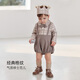 Babylove Anxinrou baby bag spring and autumn pure cotton clothes long-sleeved fake two-piece western style triangle hoodie
