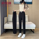 Plush pants for women to wear as outerwear in winter, thickened cold-proof casual pants, versatile slimming corduroy, Northeastern lamb velvet warm pants, black, cold-resistant extra thick lamb velvet 4XL recommended 135-150Jin Jin equals 0.5kg