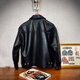 CHEVALPES international first-line brand wide version, thin, soft black lapel zipper vegetable tanned sheepskin leather jacket for men, black sheepskin S <145Jin Jin is equal to within 0.5kg>