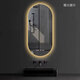 DYQT oval led makeup mirror wall-mounted bathroom smart bathroom mirror with light anti-fog dressing table mirror wall-mounted no light model high-definition explosion-proof 40x70 cm
