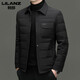 LILANZ Мужской пуховик Зимний легкий короткий мужской повседневный пиджак с лацканами для среднего возраста Утепленная теплая куртка Модный черный размер M 170 (рекомендуемый вес 100-120 Jin Jin равен 0,5 кг)
