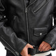 COACH SS24 Solid Color Lapel Zipper Long Sleeve Leather Jacket Men's Black Black S