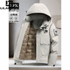 LILANZ nueva chaqueta de invierno con capucha para hombre, chaqueta de plumón de pato blanco para jóvenes y de mediana edad, chaqueta exterior a prueba de viento, cálida y resistente al frío, amarillo L 175 recomendado 90-120 Jin Jin equivale a 0,5 kg