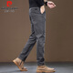 Pierre Cardin business casual trousers men's autumn and winter Korean style trendy trousers men's slim trousers men's dark gray regular 32