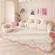 Dreamy Cute Carpet Irregular Shaped Living Room Sofa Floor Mat Pink Dopamine Girls Bedroom Scrubable Bedside Blanket Fantasy Castle Sweetheart 4 240cm 360cm