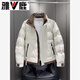 Yalu Men's Winter Thickened Stand Collar Down Jacket New 2026 Versatile Color Matching Warm Short Duck Down Jacket White 9 White 9006 M Recommended 95-110Jin Jin equals 0.5 kg