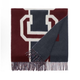 COACH new thick wool men's fashion scarf shawl official flagship authentic B678 red and blue color matching