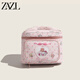 Complete new product ZAZL co-branded 2025 new travel cosmetic bag, portable, large capacity, cute and good-looking, hand-carryable, pink_free gift bag for collection