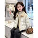 HAL.DUCK Down Jacket Girls' Jacket Autumn and Winter 2026 New Children's Western Style Fur One-piece Warm Jacket Casual Korean Style Cotton Jacket Black 130 cm