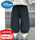 Disney boys' fleece pants autumn and winter 2026 new style children's plaid sweatpants little boys thickened casual leggings black 90 cm recommended height 81-90