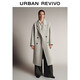UR2025 new winter women's high-intelligence gray double-breasted coat UWM150069 light khaki S