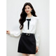 Qiushui Yiren Fashionable Palace Style Shirt 2026 Spring New Style Commuting Lace Stand Collar Design Top