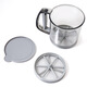 FVFH kitchen stainless steel flour sieve, special sifter for baking, handheld semi-automatic filter mesh flour sieve tool, semi-automatic flour sieve (double layer)