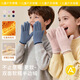 Wooden house children's gloves 6-12 years old winter girls boys primary school students writing outdoor cute warm knitted wool to prevent cold dark blue 7-15 years old