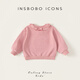 INSBOBO Girls' Sweaters 2026 Spring Children's New Children's Clothing Girls Good-Looking Clothes Baby Fashionable Tops Pink 120