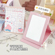 Mirror Portable Folding Cute Folding Cosmetic Mirror Women's Portable Desktop Small Mirror Student Dormitory Desktop Standable Large HD Cosmetic Mirror Three Dogs - Cosmetic Mirror + Pearlescent Powder - Generous Comb