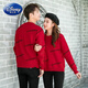Disney (Disney) parent-child clothing for a family of three and four 2025 new trendy autumn and winter mother-child and mother-daughter clothing sweatshirt thickened coat sweater red sweater 150 cm/69-79Jin Jin equals 0.5 kg