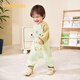 BALABALA balaOne BALABALA children's clothing baby jumpsuit 2025 new spring fashion fashionable and cute yellow coffee tone 00335 66cm