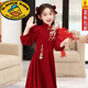G.duck Girls' Autumn and Winter Dresses New Fashionable Red New Year's Eve Children's Dresses for Middle-aged and Big Children Princess Little Girls Dresses Red Does Not Include Decoration 130