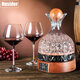 BOMP German Intelligent Electric Atomized Wine Decanter Red Wine Wine Set Crystal Red Wine Jug Solid Wood Base Quickly Automatically Awakens Intelligent Electric Atomized Wine Decanter_Ebony Wood Base Model