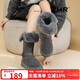 ZHR snow boots women's 2025 winter new style plus velvet two-wear Northeast cotton shoes increased boots IQ01 gray 38