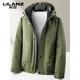 LILANZ workwear down jacket men's winter 2025 new high-end duck down top casual hooded jacket men's trendy orange M