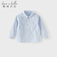 DAVE&BELLA 2026 Spring New Cotton Children's Shirts Western Style Boys Casual Long Sleeve Tops Baby Clothes Children's Shirts Light Blue Ready in Stock 110 cm (Recommended Height 100-110cm)