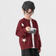 Duojia new clothes for the Year of the Horse, boys' sweaters, spring and autumn cartoon embroidery style jackets, children's inner warm sweaters, true red 110