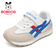 BOBDOG children's shoes girls spring mesh comfortable moral training shoes 2026 medium and large children's casual shoes children's sports shoes boys' running shoes milky white/royal blue 31 suitable for feet 19.0cm long