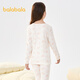 BALABALA Girls Underwear Set Cotton Autumn New Thin Children's Bottoming Cotton Sweater Baby Medium and Large Children's Pajamas White Red Tone 00316 100