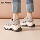 DAPHNE Daphne Fashion Retro Casual Dad Shoes Women's Thick Sole Increased Comfortable Soft Sole Versatile Sports Shoes for Women Apricot Brown 40