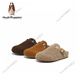 Hush Puppies 2024 Autumn New Plush Boken Slippers Women's Leather Slippers Zhongxing 36