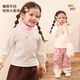 LUSON baby girl baby girl velvet bottoming shirt 2025 winter new baby warm turtleneck t-shirt light pink 73