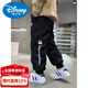 Disney Boys' Down Pants 2026 New Autumn and Winter Children's One Pair of Winter Thickened Big Children's Winter Warm Boys' Cotton Pants Black 160 cm