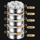 Tuojin imported quality 316 stainless steel steamer from Germany, commercial household large-capacity steamed buns double three multi-layer large steamer, two cages and one cover_ grade 316 steel 42cm