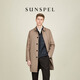 SUNSPEL【特享7折】男士秋冬全棉经典MAC款风衣 英伦廓形风衣外套 海军蓝 M