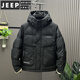 JEEP SPIRIT stand collar down jacket men's winter 2025 new thickened white duck down casual jacket down sweater black 7731 L