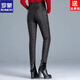 ROMON down pants for women to wear high waist thickened white duck down slimming double-sided warm winter Korean style pencil pants for women black 4XL 136-155Jin Jin is equal to 0.5kg waist circumference 82-97