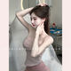 Pure Desire 2025 Summer New Women's Pink Tube Top Slim Fit Top Pink L L