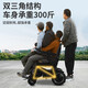 Tailing 9000 electric four-wheeler for the elderly, household foldable moped, smart scooter for the elderly and disabled, 6 Black Warrior aluminum alloy model, 12A lithium battery/can run about 30 kilometers