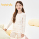 BALABALA Girls Underwear Set Cotton Autumn New Thin Children's Bottoming Cotton Sweater Baby Medium and Large Children's Pajamas White Red Tone 00316 100