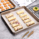 Fantasy baking pan oven household tiramisu tray utensils multifunctional rectangular ancient cake mold baking tools thickened heavy steel rye rice stone 9-inch deep plate/50 sheets of oil paper