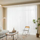 Dream Curtain Internet Celebrity Vertical Venetian Blinds Living Room Balcony Atmospheric Floor Curtains Vertical Venetian Blinds Smart Electric Curtains White Semi-Blackout Width 4 Meters Each Motor