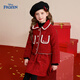 Disney children's clothing girls' suit spring and autumn 2026 new style children's red quilted jacket and skirt two-piece suit