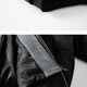 Catman Cotton Jacket Men's Winter Hooded Versatile Windproof Fake Two-Piece Thickened Casual Warm Jacket Black L