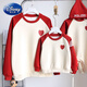 Disney (Disney) red New Year parent-child clothing for small month-old babies 2025 new autumn and winter family of three, four, mother and child, mother and daughter, whole family, love, spring and autumn style 100 Adult M size 100-120Jin Jin is equal to 0.5 kg