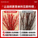 Hua Weng Real Flowers Fresh Branches and Dried Flowers Indoor Living Room New Year's Eve Flowers Selected Silver Willow 60-70cm 40 Branches + Pendant Source Straight Hair