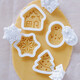 Fantasy Mini Cute Christmas Gingerbread House Cookie Mold Snowman Christmas Tree Snowflake Hamster Pet Snack Tool Chubby Snowman