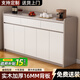 Xuanxin Sideboard, Schrank, Wohnzimmer, Wandschrank, multifunktionaler Lagerschrank, Teeschrank, Weinschrank, Khaki + Weiß, fünf Türen, drei Schubladen, 200 cm