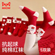 Cat Man (MiiOW) Children's New Year Red Socks Pure Cotton Girls Autumn and Winter One Year Old Baby Boy Cartoon Red New Year Socks Flower Bunny Good Luck Red Socks 5 pairs 9-12 years old Recommended shoe size 32-37